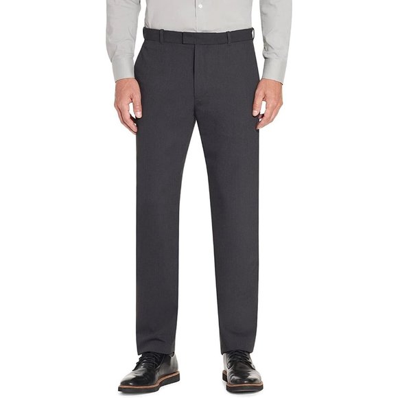 Van Heusen Mens Dress Pants Straight Leg Flat Front 505M103028 Charcoal SZ 36x30 - Picture 1 of 10